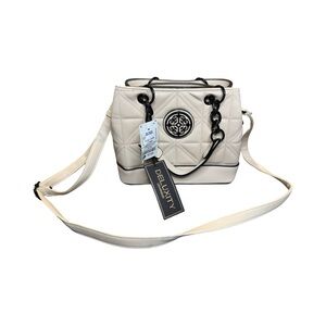 Deluxity Cream Quilted Crossbody Bag